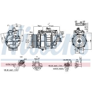 Compressor, airconditioner NISSENS 890876