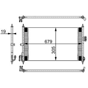 Condensator, airconditioning MAHLE AC 252 000S