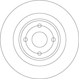 Remschijf TRW DF6974 terug, compleet, 1 stuk