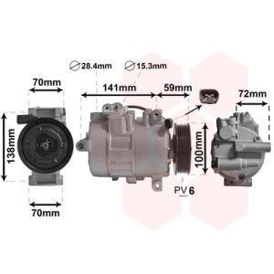Compressor, ar condicionado VAN WEZEL 5801K701