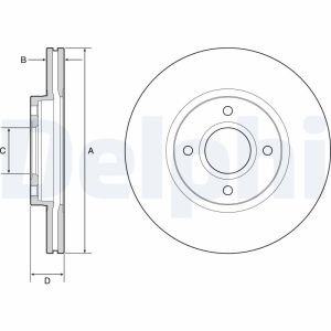 Disco freno DELPHI BG4569C