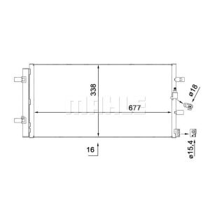 Lauhdutin, ilmastointilaite MAHLE AC 102 000S