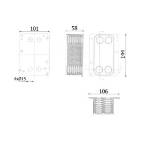 Arrefecedor de óleo, óleo do motor MAHLE CLC 308 000S