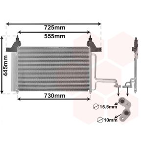 Condensator, airconditioning VAN WEZEL 17005253