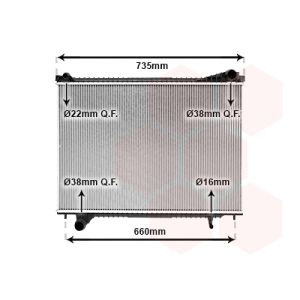 Radiador de motor VAN WEZEL 77012700