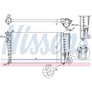 Kühler, Motorkühlung NISSENS 61382A