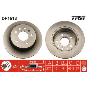 Disco de travão TRW DF1613