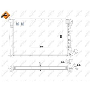 Radiador, refrigeración de motor EASY FIT NRF 519602