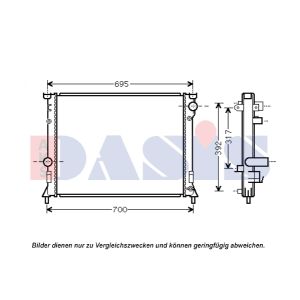 Raffreddatore motore AKS DASIS 520117N