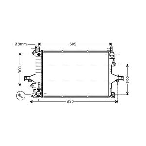 Arrefecedor do motor AVA COOLING VO2117