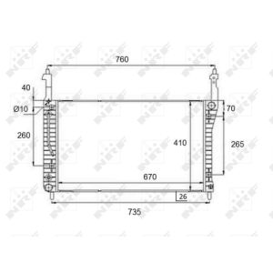 Radiator, motorkoeling NRF 58509