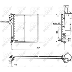 Radiator, motorkoeling NRF 50421