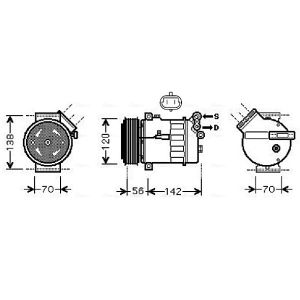 Compressor, ar condicionado AVA COOLING SBAK067