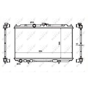 Radiador, refrigeración de motor EASY FIT NRF 53386
