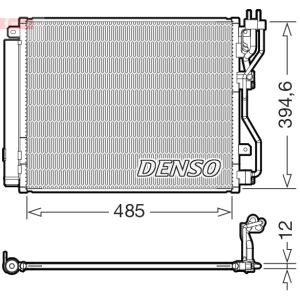 Condensador, sistema de ar condicionado DENSO DCN43016