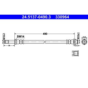 Flexible de frein ATE 24.5137-0490.3