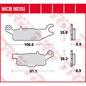 Juego de pastillas de freno TRW MCB803SI