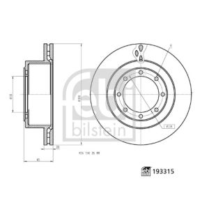 Disco de travão FEBI BILSTEIN 193315