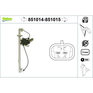 Regulador de janelas VALEO 851015