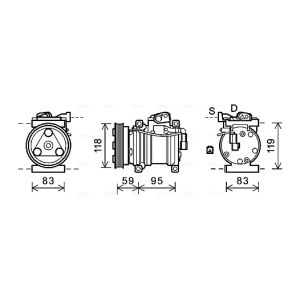 Compressor, ar condicionado AVA COOLING KAK200