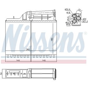 Scambiatore di calore, riscaldamento interno NISSENS 70502