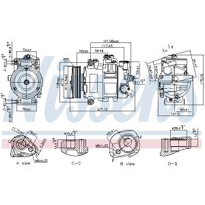 Compressor, airconditioner NISSENS 890757