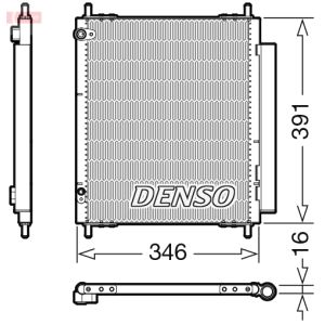 Condensador, sistema de ar condicionado DENSO DCN07003