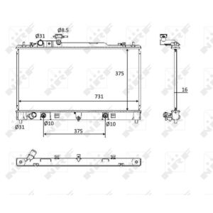 Radiator, motorkoeling NRF 58561