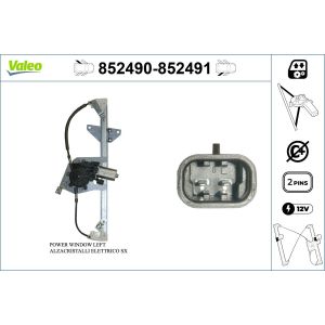 Regulador de janelas VALEO 852490