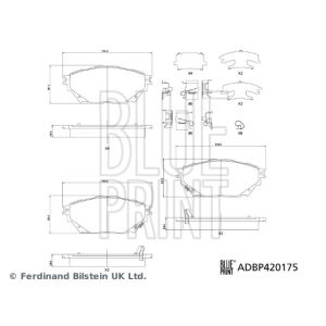 Bremsbelagsatz, Scheibenbremse BLUE PRINT ADBP420175