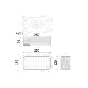 Arrefecedor de óleo, óleo do motor MAHLE CLC 304 000S