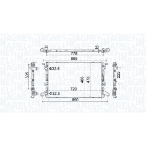 Radiatore, raffreddamento motore MAGNETI MARELLI 350213201900