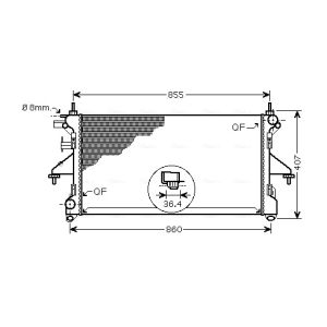 Arrefecedor do motor AVA COOLING PEA2304