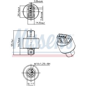 Interruptor de presión, aire acondicionado NISSENS 301103