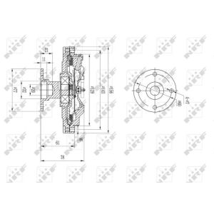 Koppeling, radiatorventilator NRF 49573