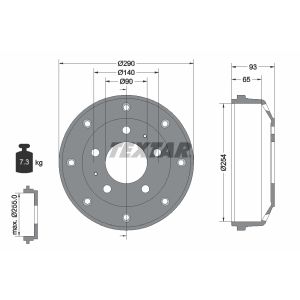 Bremstrommel TEXTAR 94011600