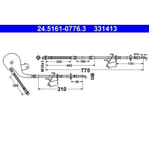 Flexible de frein ATE 24.5161-0776.3