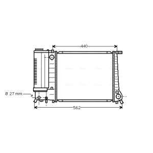Radiador de motor AVA COOLING BW2081