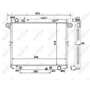 Radiator, motorkoeling NRF 53919