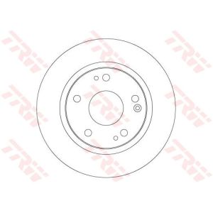 Bremsscheibe TRW DF6704 hinten, voll, hochkarbonisiert, 1 Stück