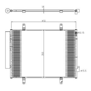 Condensator, airconditioning NRF 350371