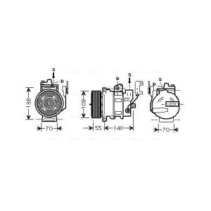 Compressor, ar condicionado AVA COOLING AUAK187