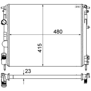 Arrefecedor do motor MAHLE CR 605 000S
