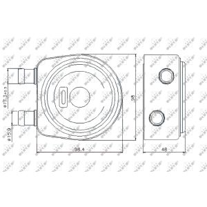 Enfriador de aceite, aceite de motor NRF 31247