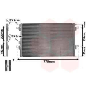 Condensator, airconditioning VAN WEZEL 43005382