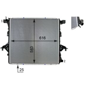 Arrefecedor do motor MAHLE CR 81 000S