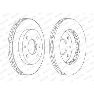 Bremsscheiben FERODO DDF885C vorne, belüftet, 2 Stück