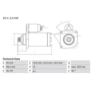 Motor de arranque BOSCH 0 986 021 480