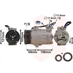 Compresseur de climatisation VAN WEZEL 3700K438