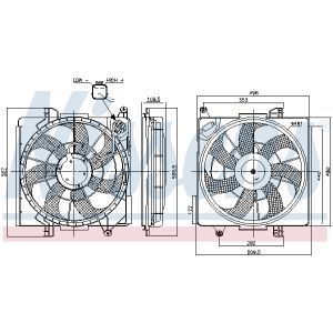 Koelventilatorwiel, motorkoeling NISSENS 850039